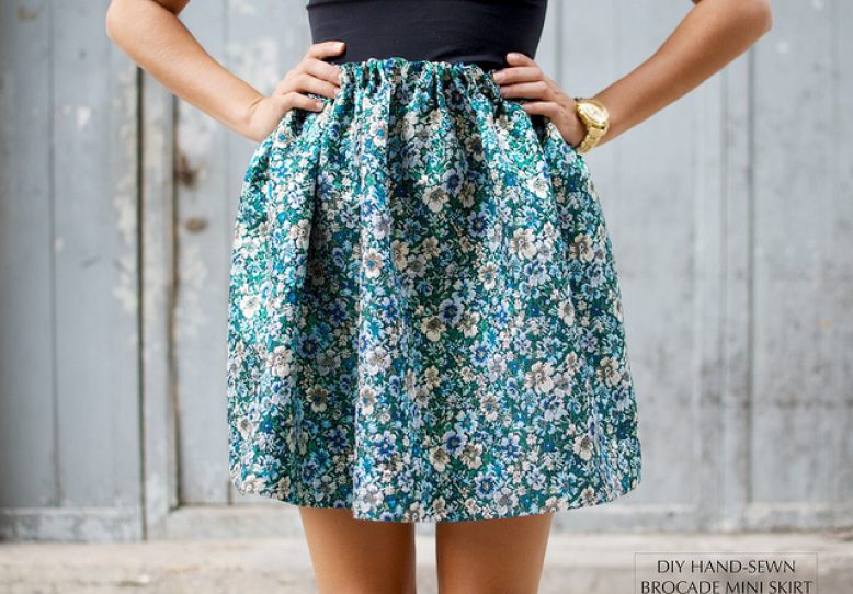 DIY Handsewn Brocade Mini Skirt ...