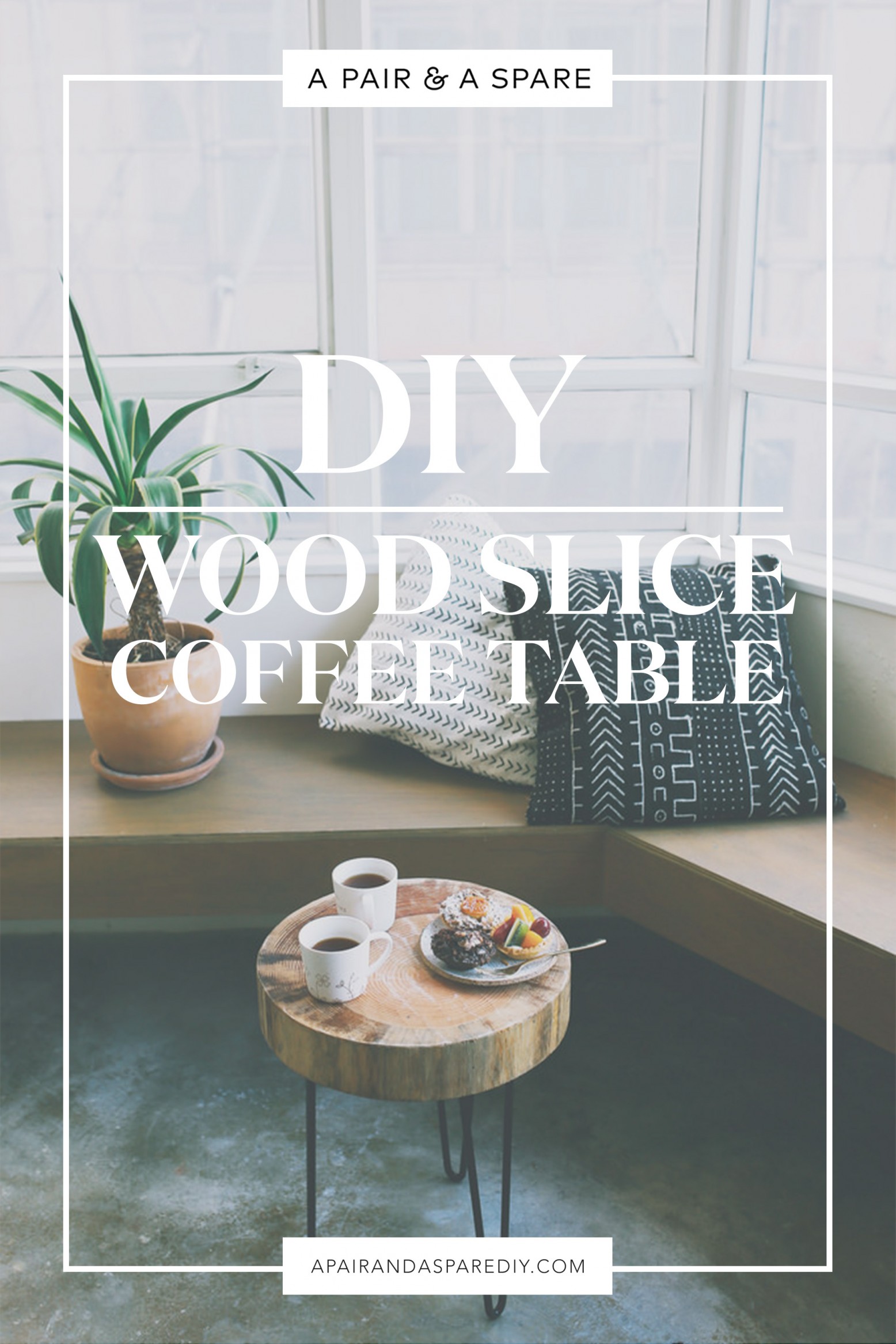 DIY Wood Slice Table