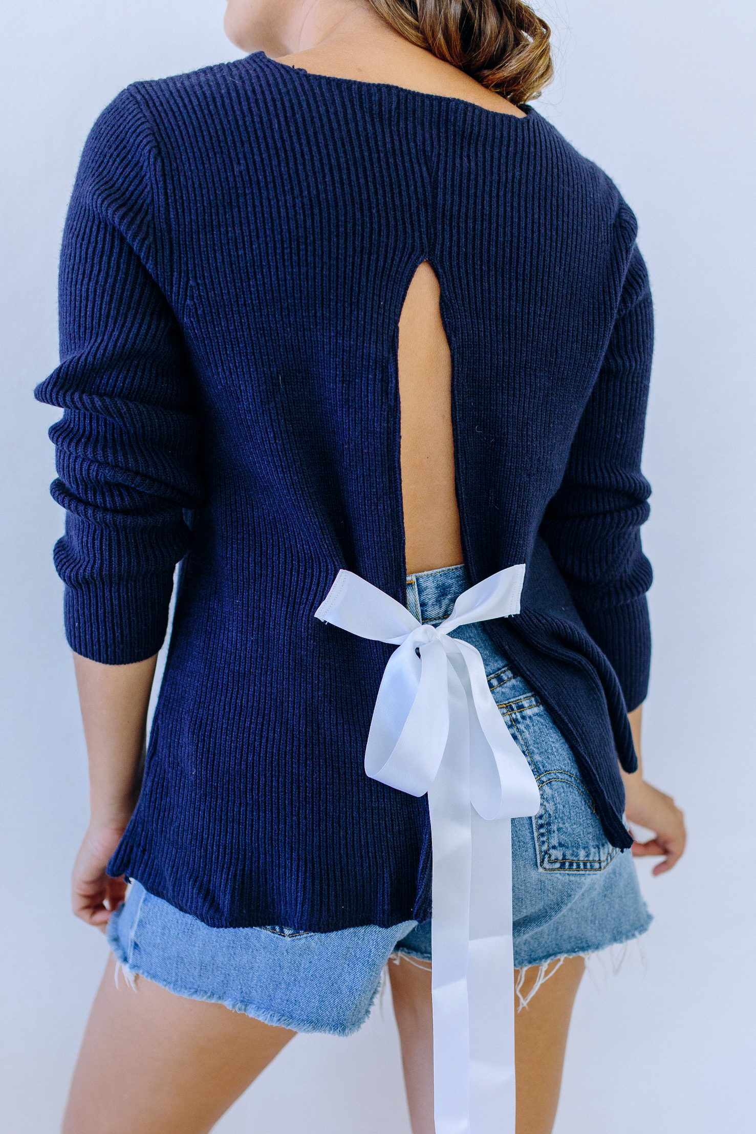 DIY Bow Back Sweater
