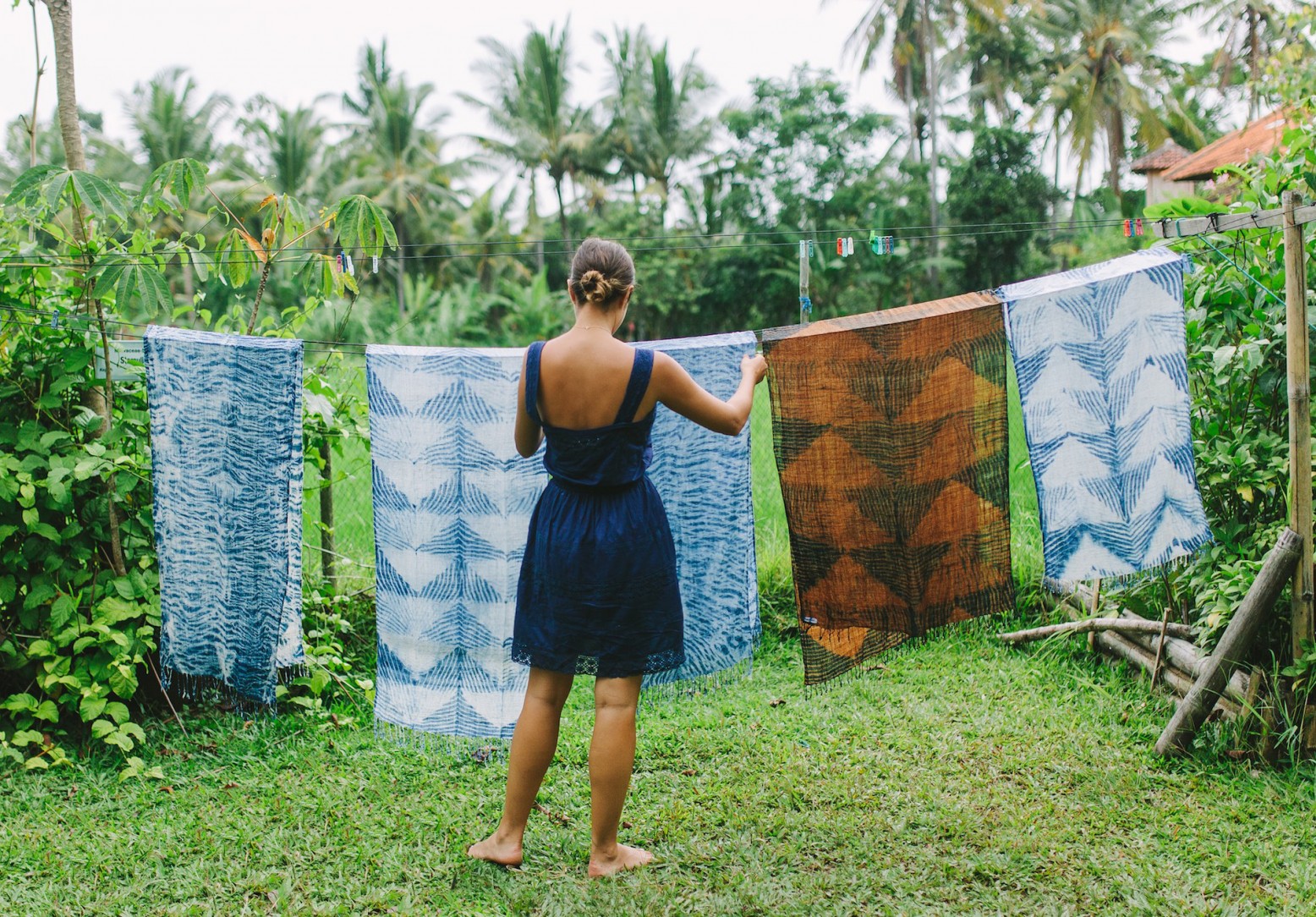 Bali top Indigo Dyed Tiger Turban