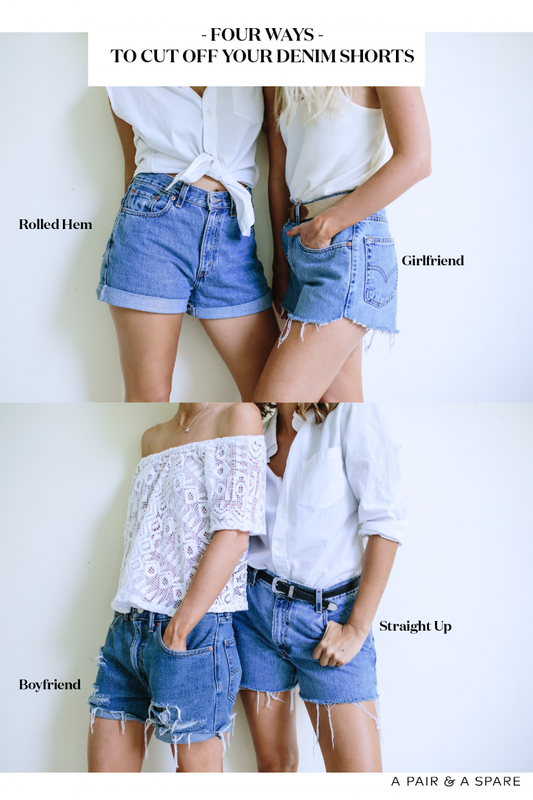 how to cut levis into shorts