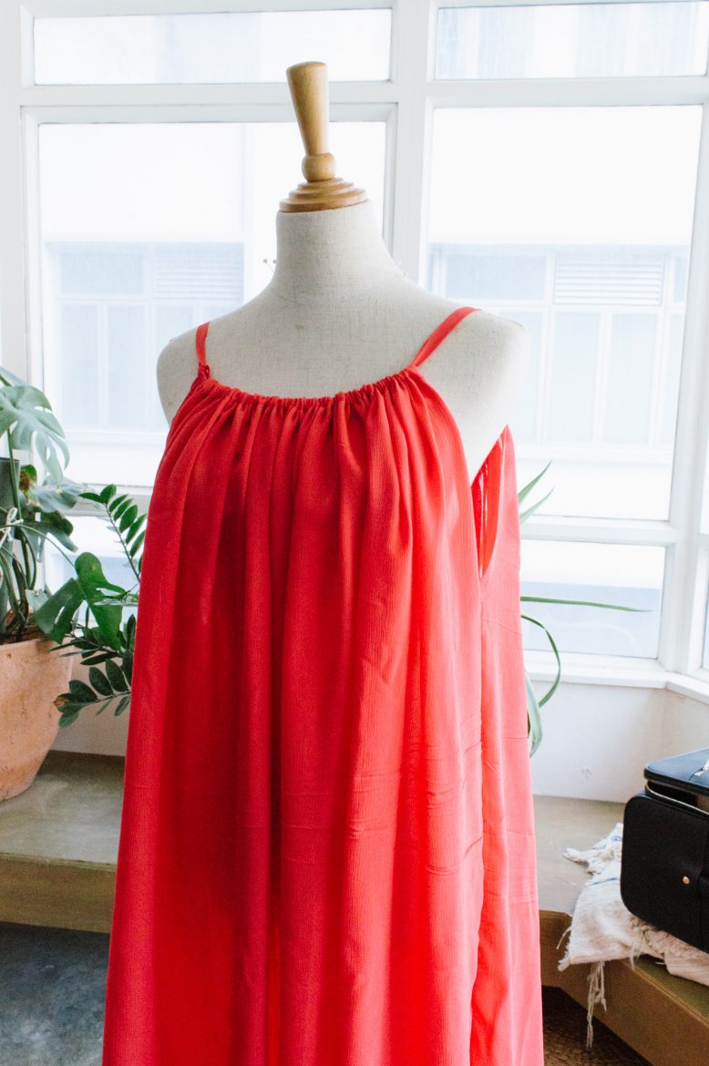 DIY Backless Silk Maxi Dress | Collective Gen