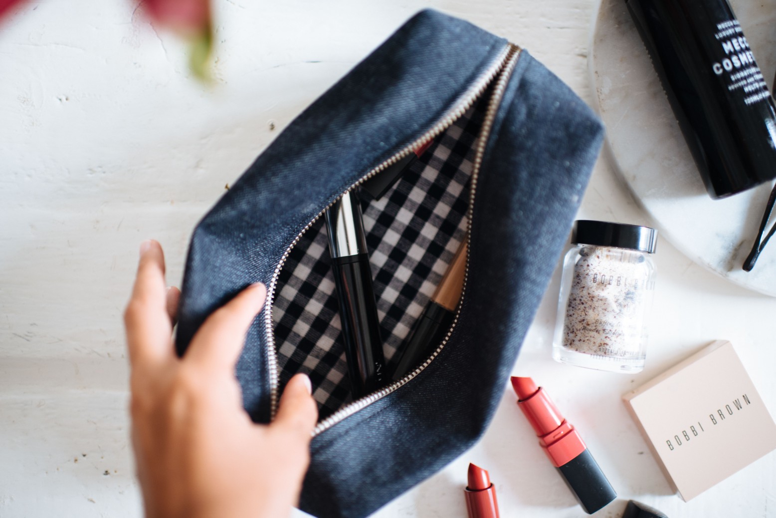DIY Makeup pouch bag, 꽃무늬 메이크업 파우치