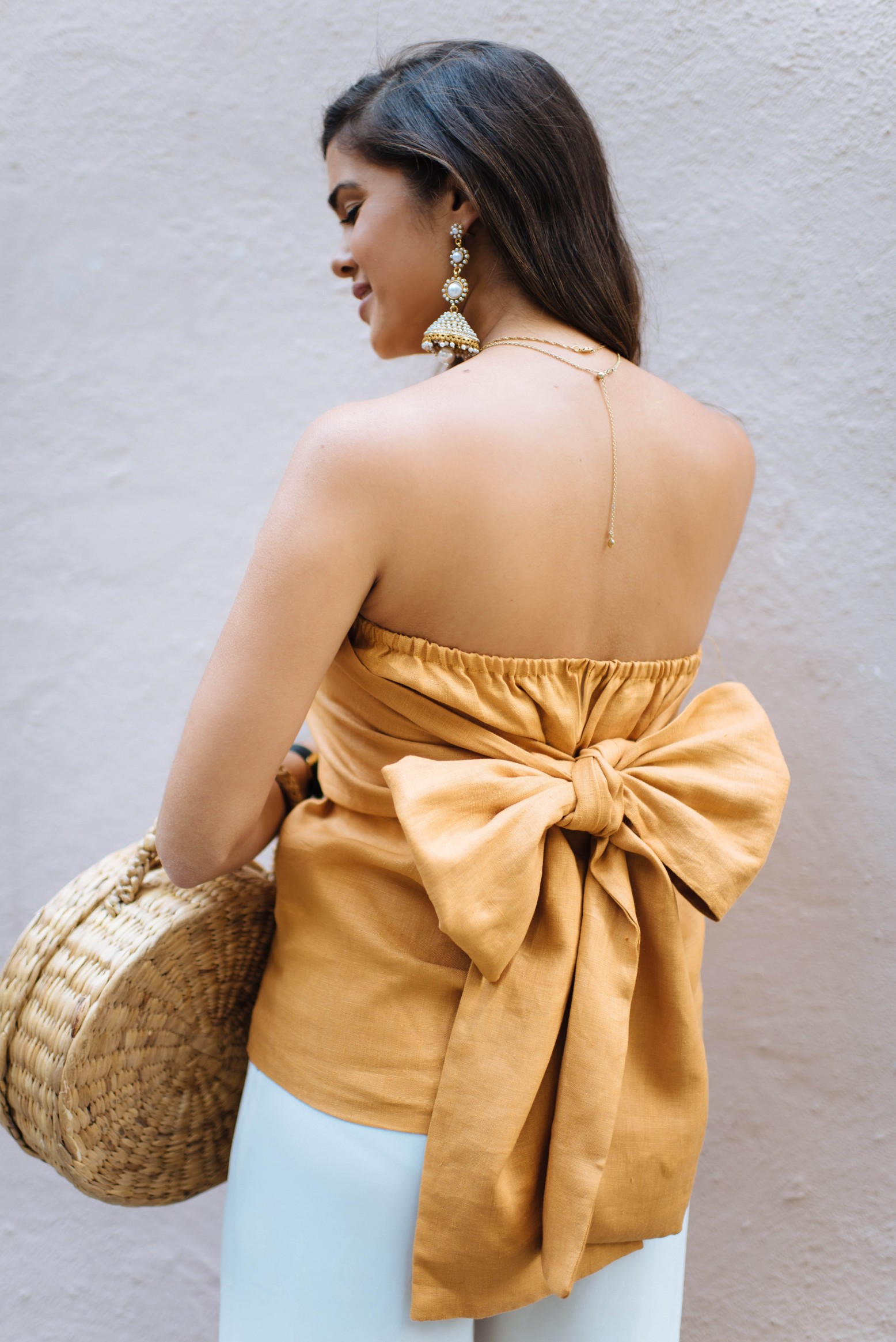 DIY Strapless Bow Top