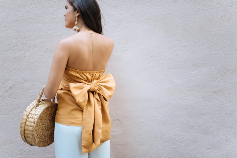 DIY Strapless Bow Top