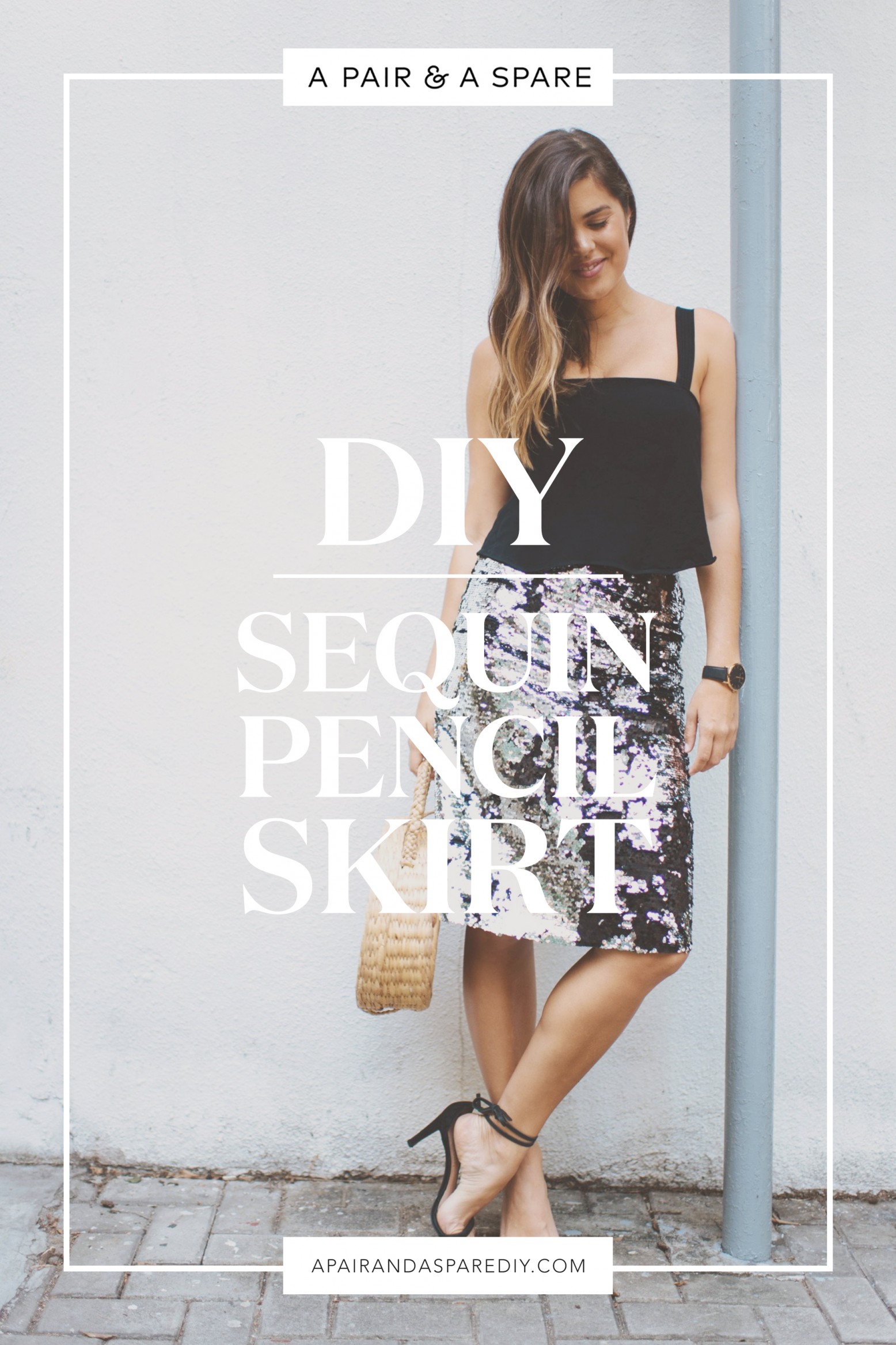 Diy sequin shop pencil skirt