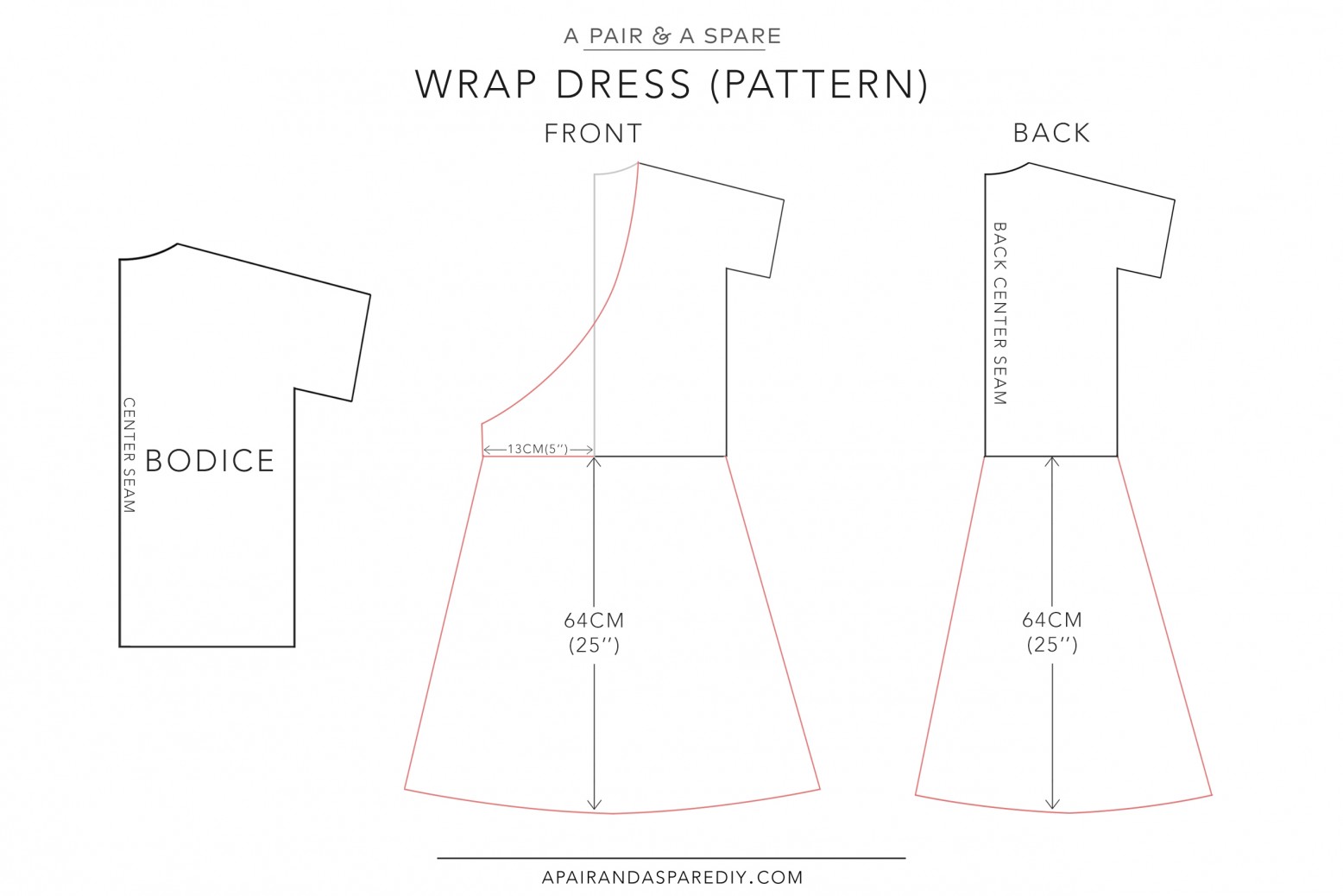 how to draft a pattern for a wrap dress