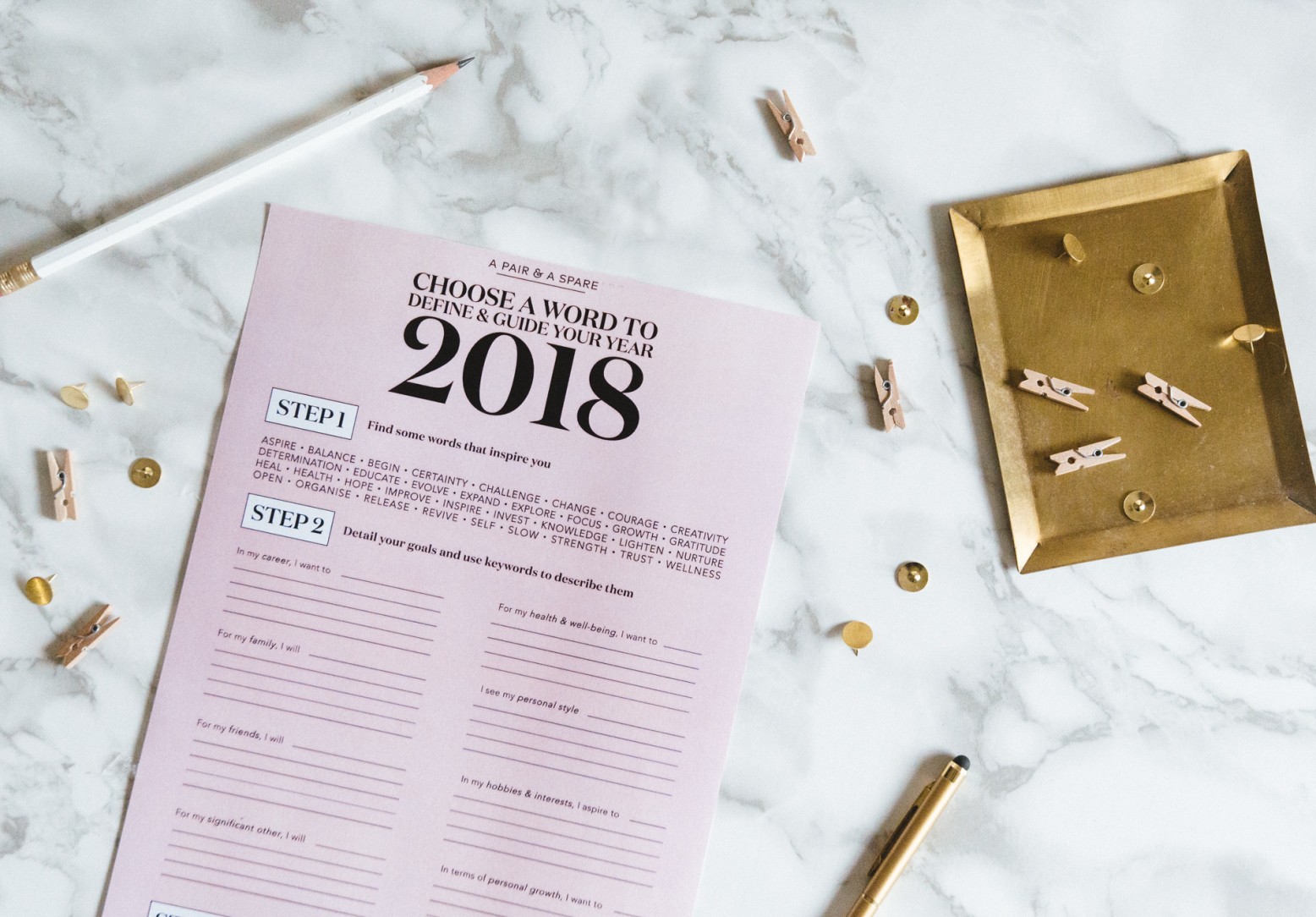 Choosing A Word To Define Guide Your Year 2018 Edition