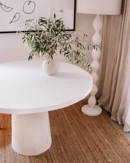 upcycled pedestal dining table