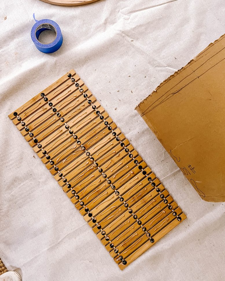 Making A Fluted Coffee Table (Using A Bamboo Bath Mat!)