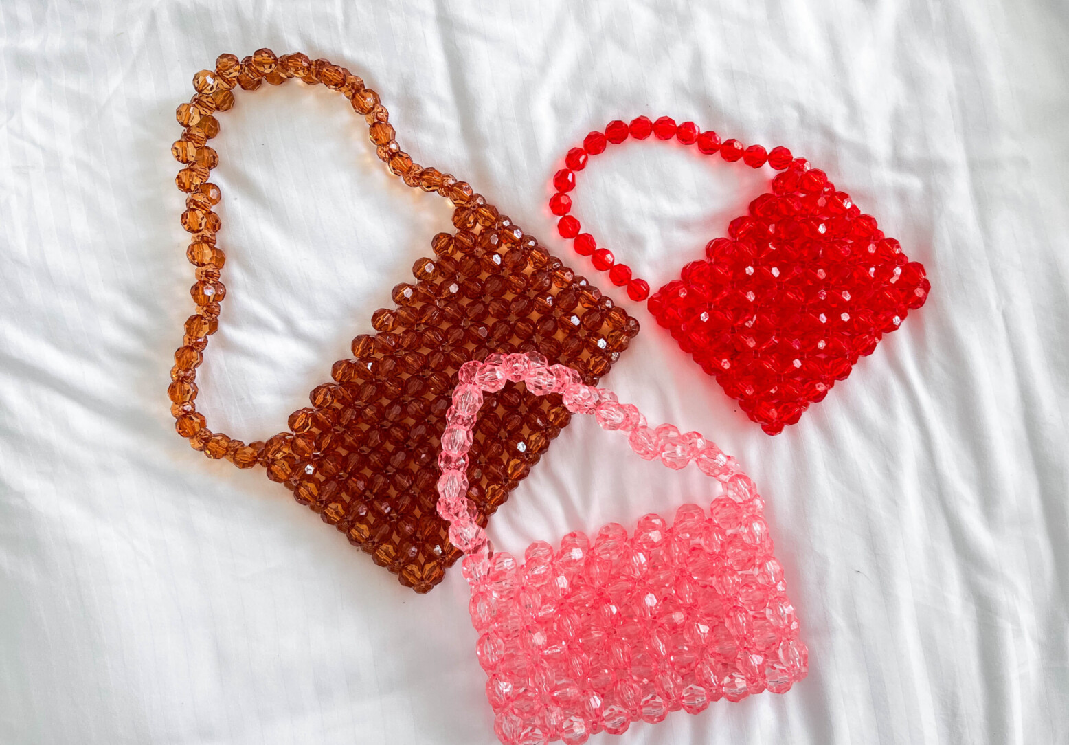 Buy Crystal Beaded Purse Wedding Handbag Small Jewellery Beaded Bag Luxury  Evening Bag With Handle Beige Online in India - Etsy
